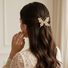 Rhinestone Studded Butterfly Hair Clip