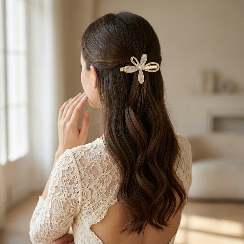 Irri Rhinestone Flower Hair Clip