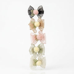 Pastel Organza Hair Bow Clip