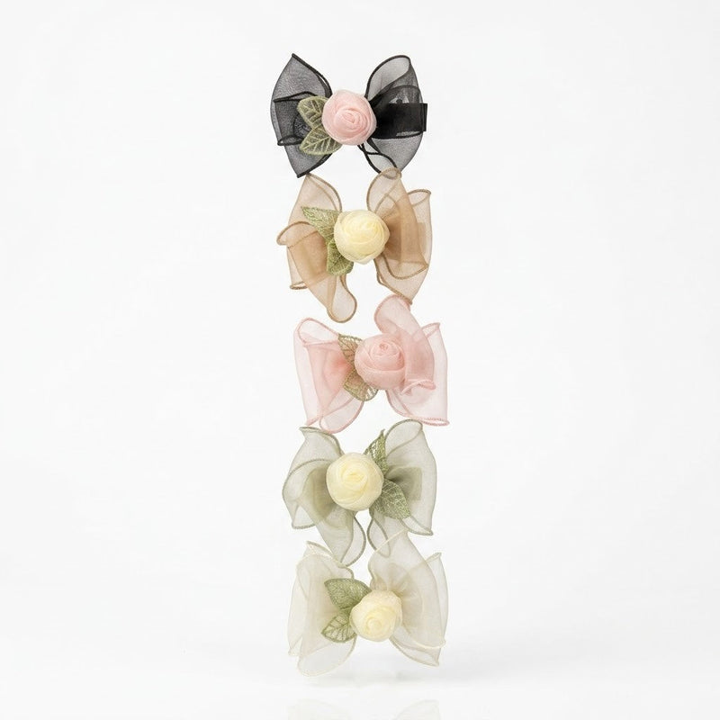 Pastel Organza Hair Bow Clip
