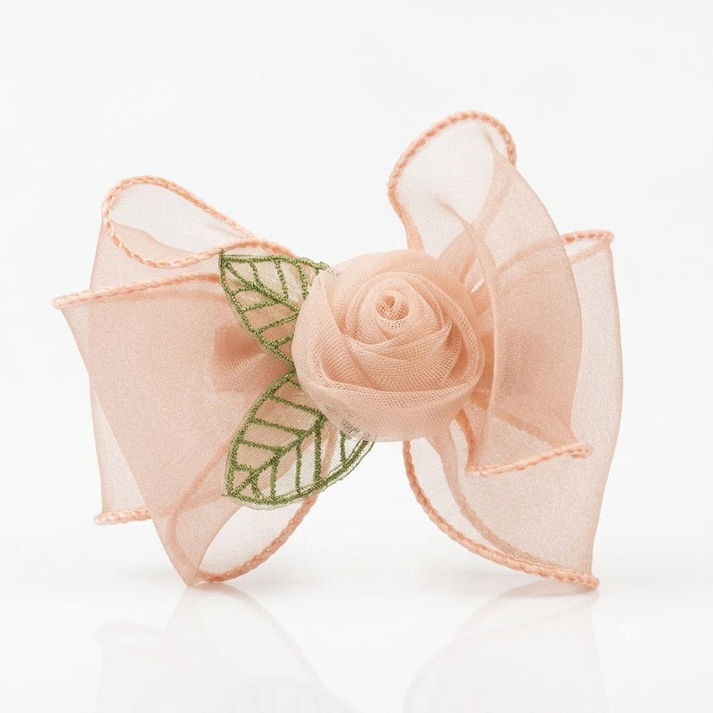 Pastel Organza Hair Bow Clip