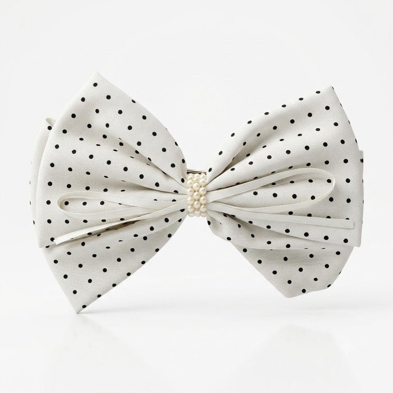 Polka Dot Hair Bow Clip