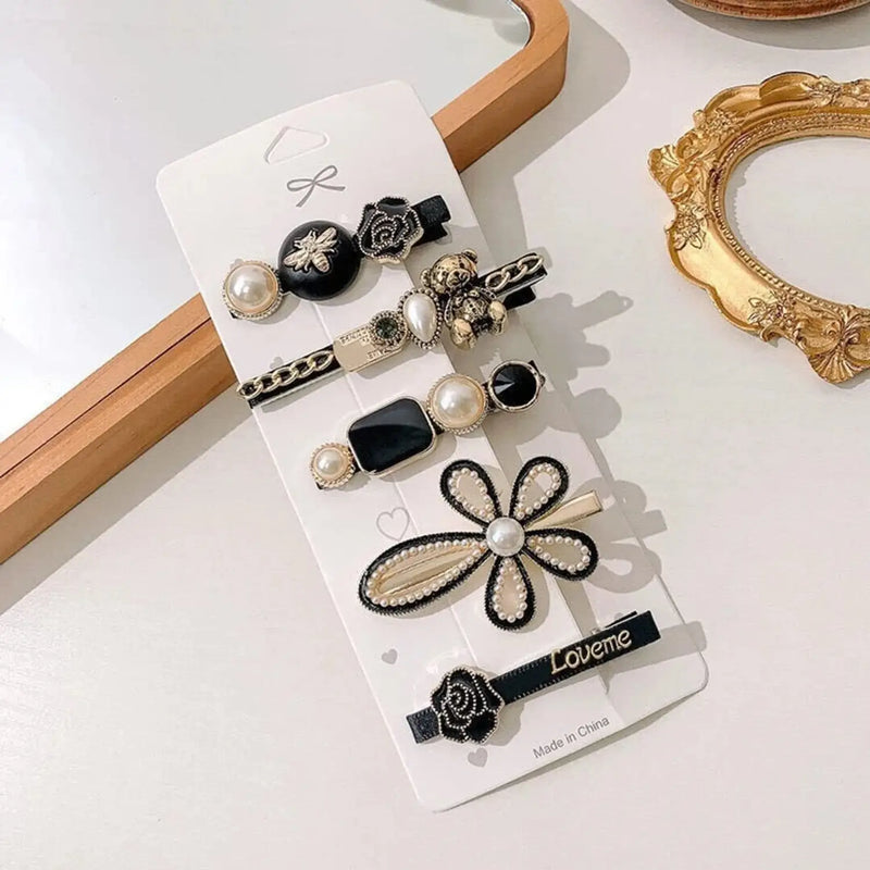 Midnight Blossom & Honey Hair Pins