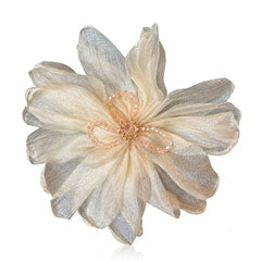 Beaded Flower Patch Hair Clip