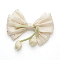 Dangle Tulip Hair Bow Clips