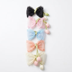 Organza Tulip Tail Bow Clip