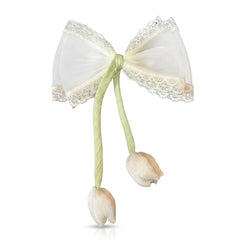 Organza Tulip Tail Bow Clip