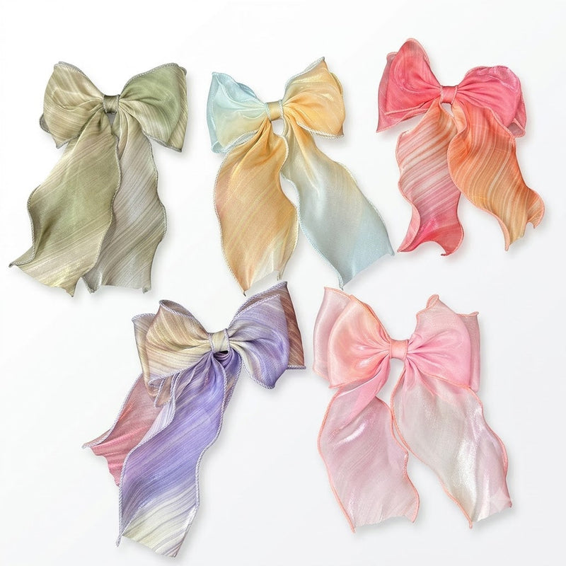 Gradient Organza Bow Clips
