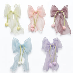 Powder Tulip Dangling Bow Clips