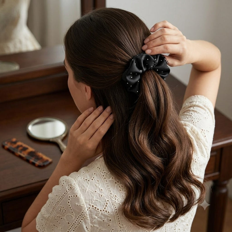 Vogue Rhinestone Scrunchie