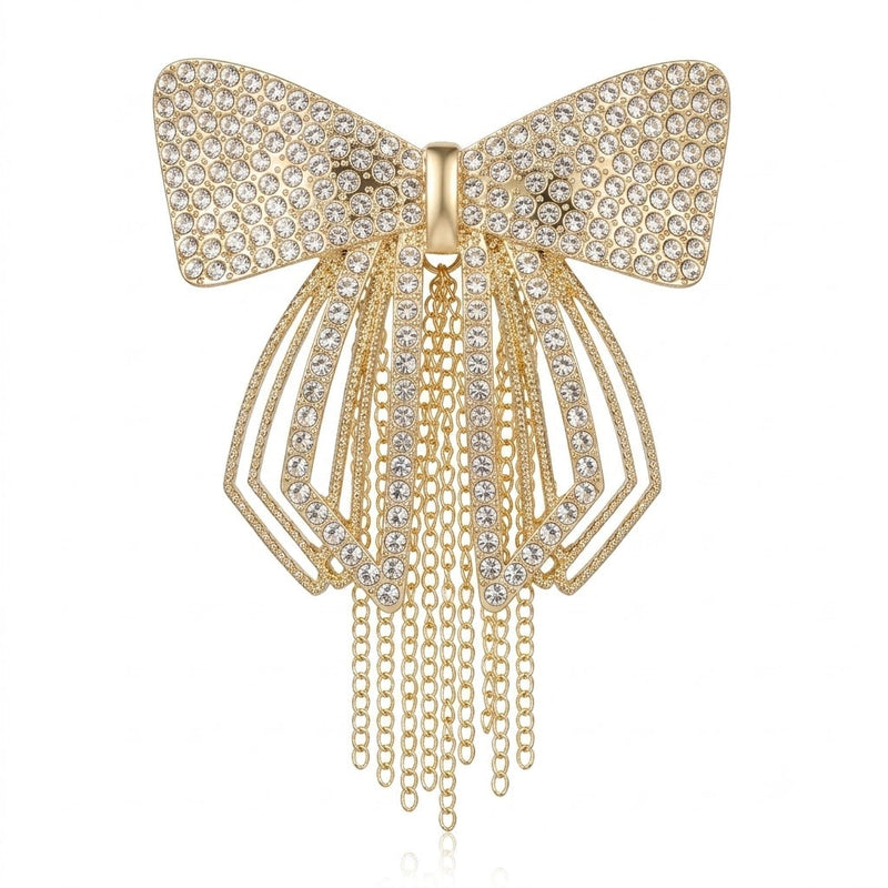 Dreamy Studded Butterfly Tassel Hair Bow Clip