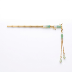 Emerald Bamboo Breeze Hair Stick